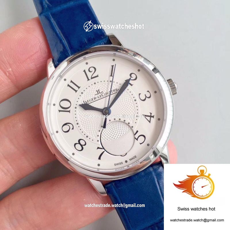 Jaeger-LeCoultre Rendez-Vous 3448420 Blue Leather Strap White Dial 2