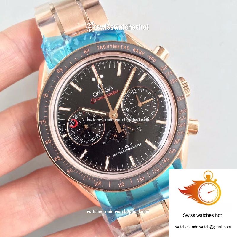 Omega Speedmaster Moonwatch Moonphase Chronograph 304.63.44.52.01.001 Black Dial 2