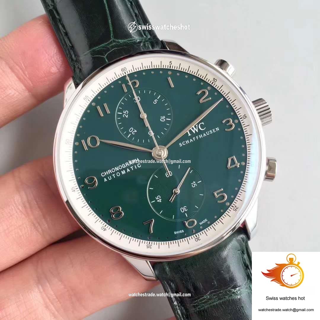 IWC Portugieser Chronograph Edition 150 Years IW371601 Green Dial YL Factory 2