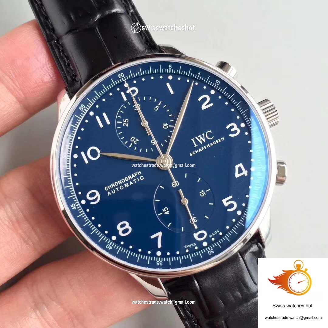 IWC Portugieser Chronograph Edition 150 Years IW371601 Blue Dial YL Factory 2