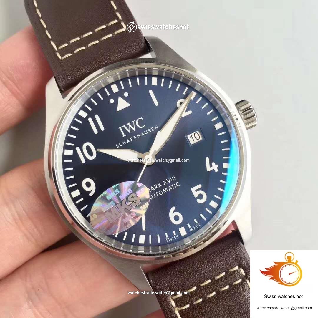IWC Pilot Mark XVIII IW327004 MKS Factory Blue Dial 2