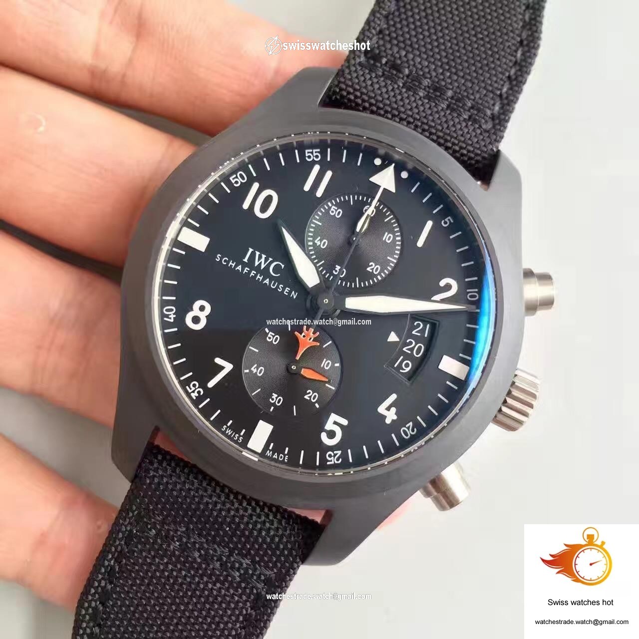 IWC Pilot Top Gun Chronograph IW389001 ZF Factory Anthracite Dial 2
