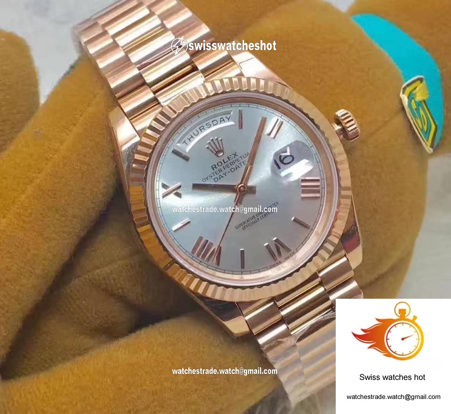 Rolex Day-Date 40 228235 Rose Gold 40MM EW Factory Sundust Dial 2