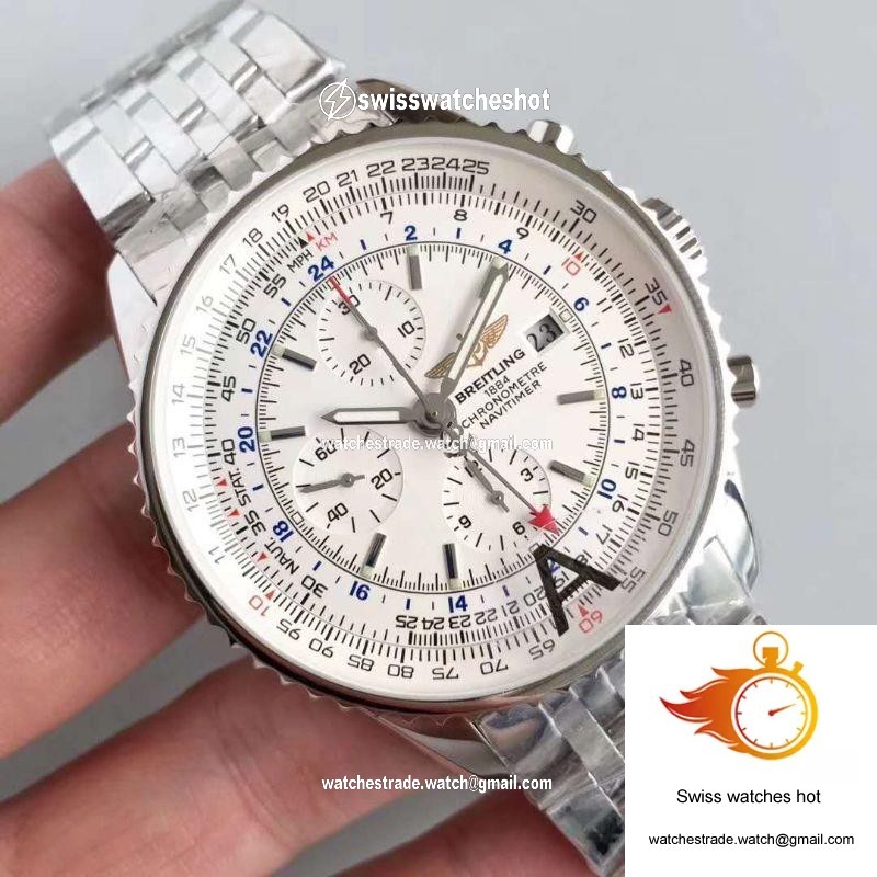 Breitling Navitimer World A2432212/G571-443A JF Factory White Dial 2