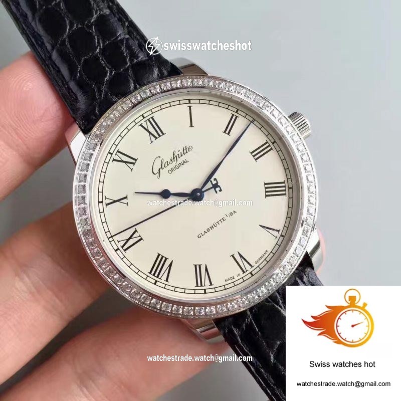 Glashutte Original Senator Excellence V4 1-39-52-01-02-04 FK Factory Diamond Bezel White Dial 2