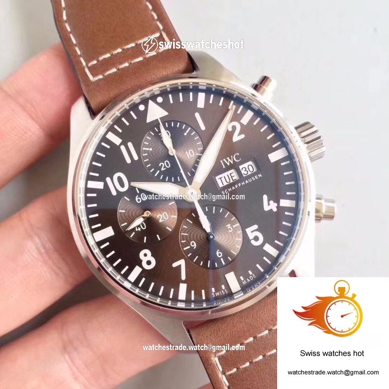 IWC Pilot Chronograph Edition Le Petit Prince IW377713 ZF Factory Chocolate Dial 2