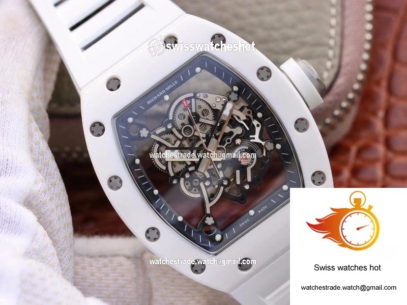 Richard Mille RM055 White Ceramic Skeleton Dial KV Factory V2 2