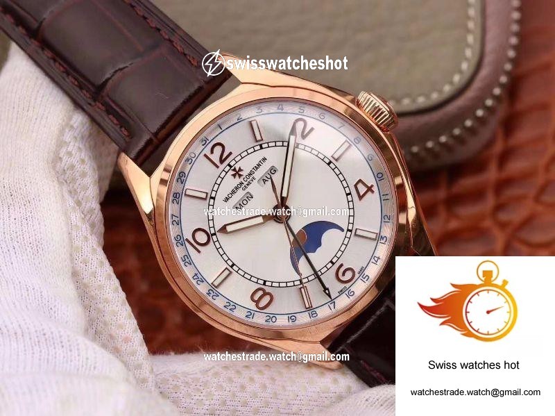 Vacheron Constantin FiftySix Day-Date 4000E/000R/B438 18K Rose Gold White Dial 2