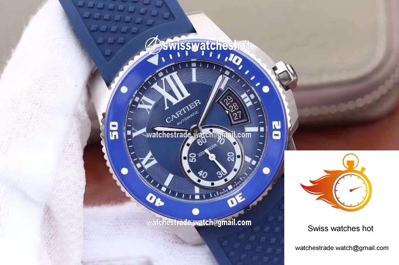 Calibre De Cartier Diver WSCA0010 42MM JF Factory Blue Dial 2