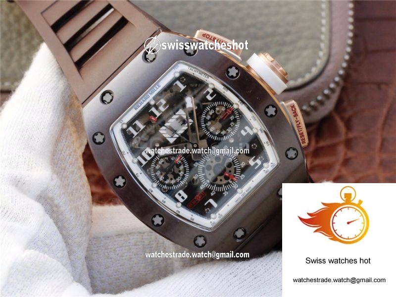Richard Mille Chronograph RM011 KV Factory Brown Crystal Dial 2