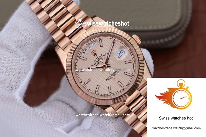 Rolex Day Date II 228235 40mm EW Factory Rosegold Dial 2