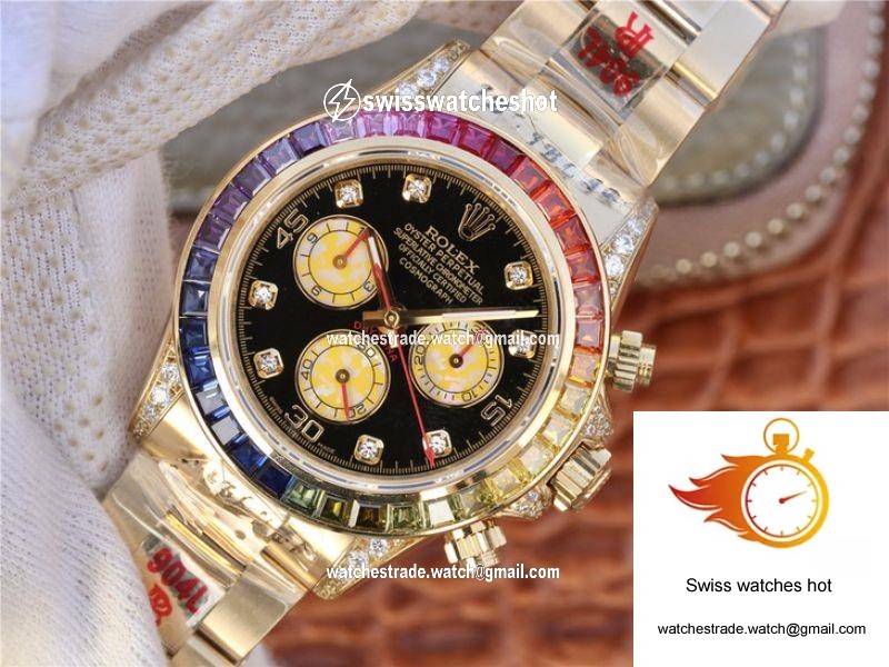 Rolex Daytona Rainbow Cosmograph 116598RBOW BL Factory 7750 movement 2