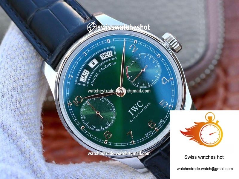 IWC Portugieser Annual Calendar IW503510 YL Factory Green Dial 2