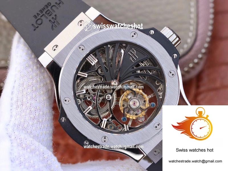 Hublot Big Bang Hollow Tourbillon Stainless Steel Case Skeleton Dial 2