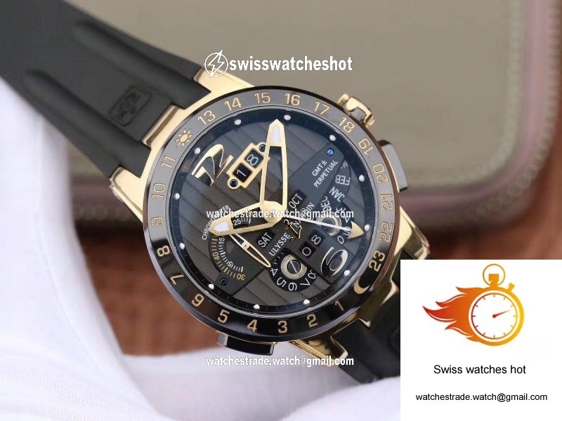 Ulysse Nardin El Toro 322-00-3 18K Yellow Gold Black Dial 2