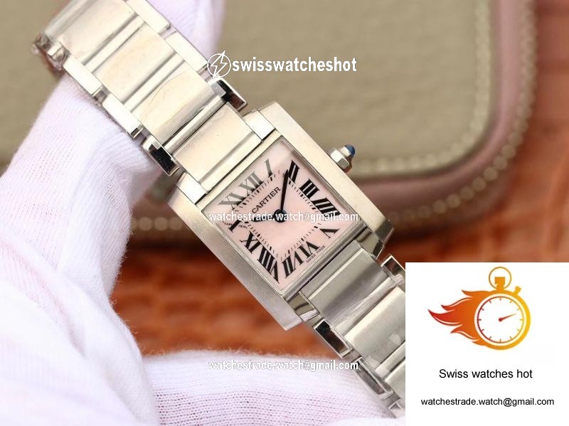 Cartier Tank Francaise Ladies W51028Q3 Pink Dial 2