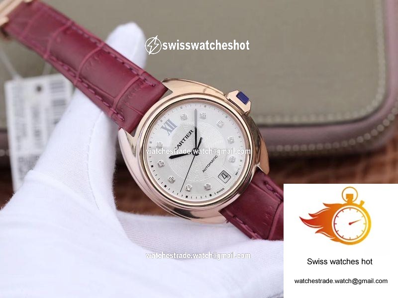 Cle De Cartier Automatic 35mm WJCL0032 18K Rose Gold Silver-gray Dial 2