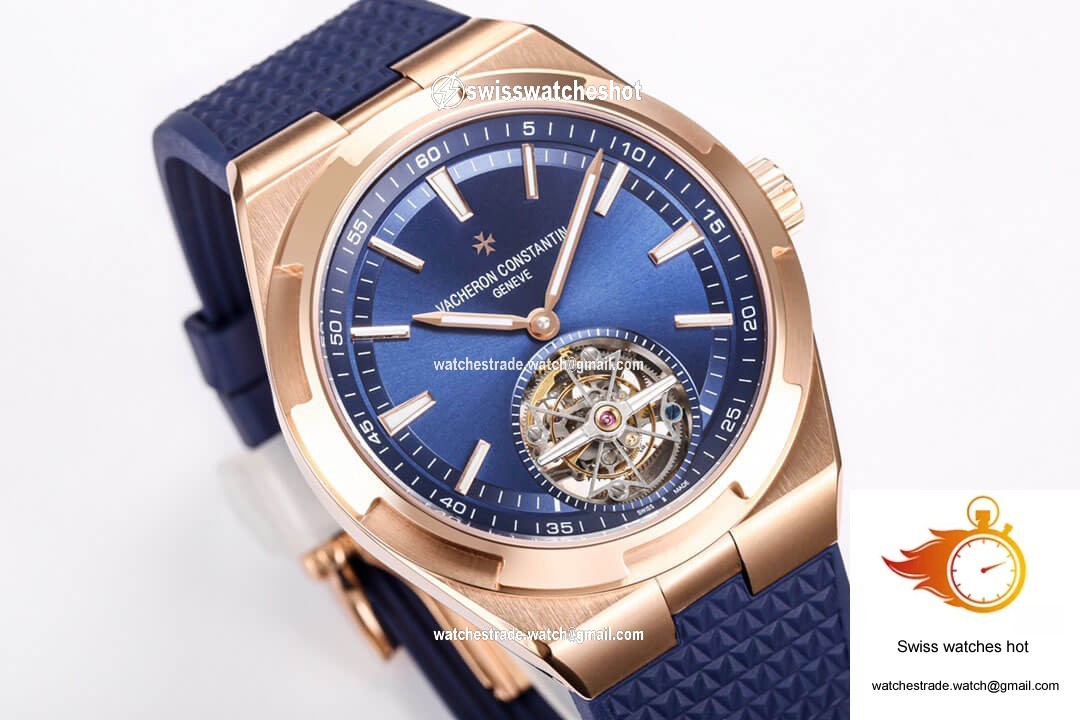 Vacheron Constantin Overseas Tourbillon 6000V/110R-B733 BBR Factory Blue Rubber Strap 2