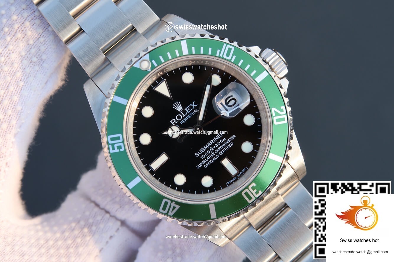 Rolex Submariner 16610LV-93250 JF Factory Green Bezel 2