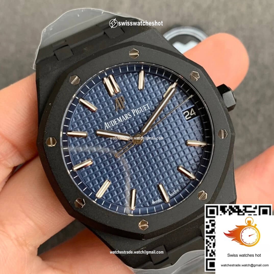 Audemars Piguet Royal Oak 15500 DLC Version ZF Factory Frosted Blue Dial 2