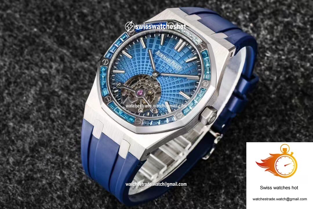 Audemars Piguet Royal Oak Tourbillon R8 Factory V3 Blue Rubber Strap 2