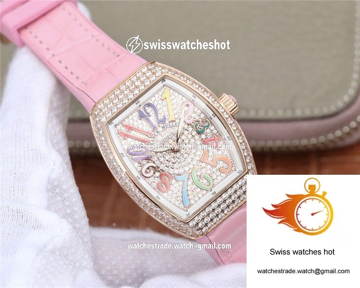 Franck Muller Vanguard Ladies ABF Factory Rose Gold Diamond-set Dial 2