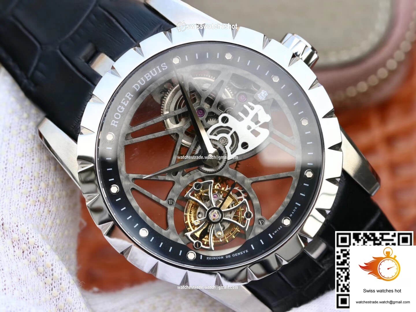 Roger Dubuis Excalibur RDDBEX0393 JB Factory Tourbillon Stainless Steel Case 2