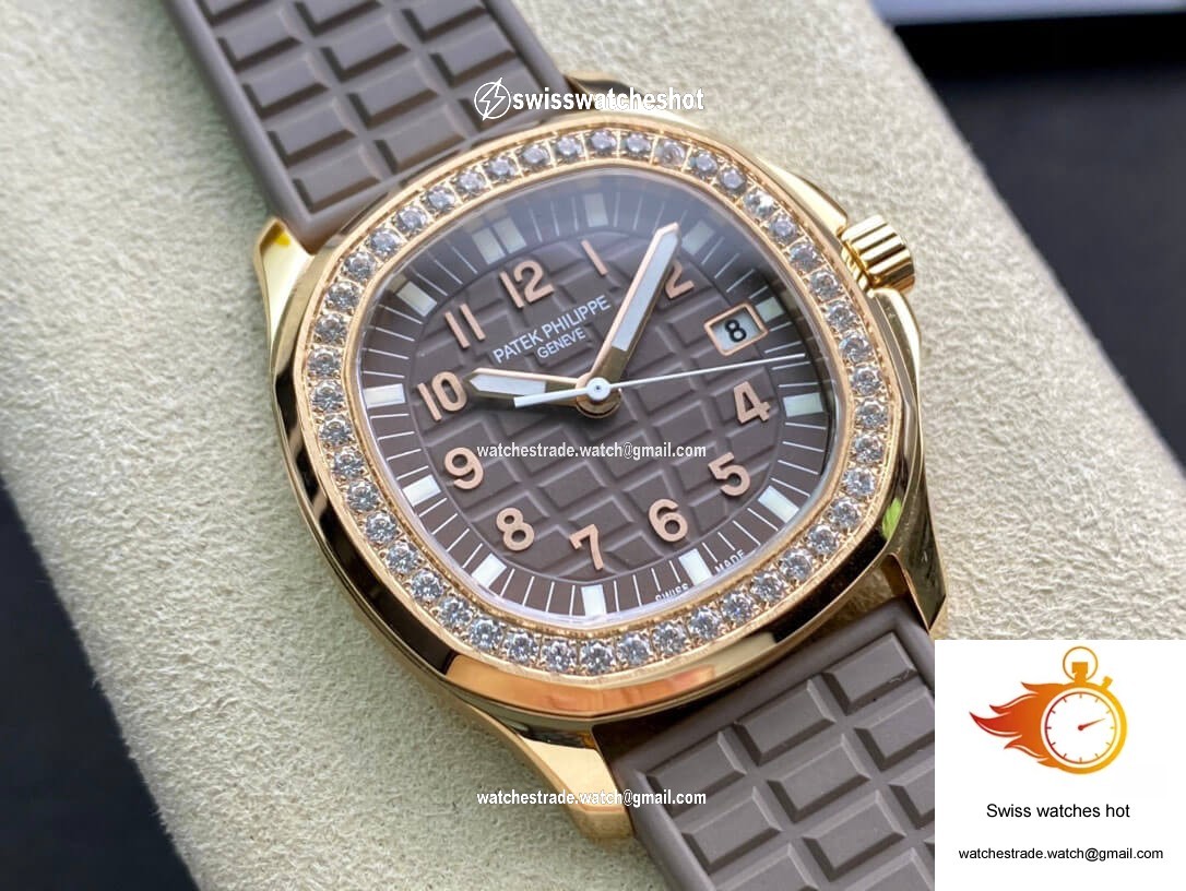 Patek Philippe Aquanaut Quartz Ladies 5067A PPF Factory Rose Gold Diamond-set Bezel 2