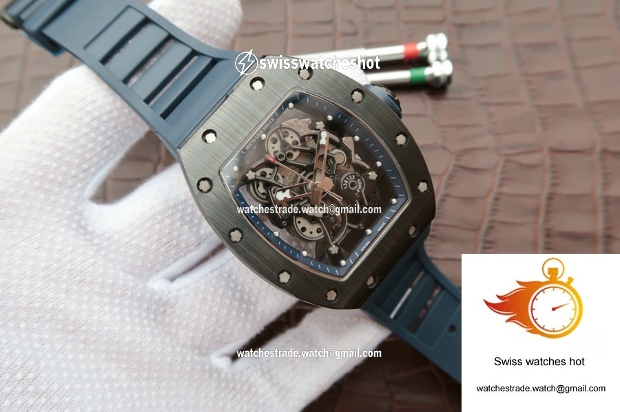 Richard Mille RM055 KV Factory Dark Blue Rubber Strap 2