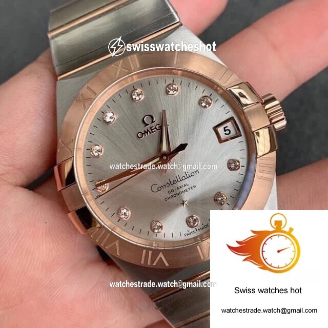 Omega Constellation 123.20.38.21.52.001 VS Factory Diamond-set Dial 2
