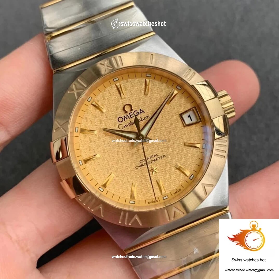 Omega Constellation 123.20.38.21.08.002 VS Factory Champagne Dial 2