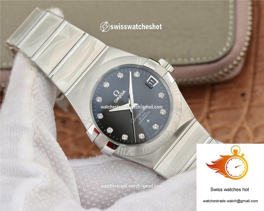 Omega Constellation 123.10.38.21.51.001 VS Factory Diamond-set Dial 2