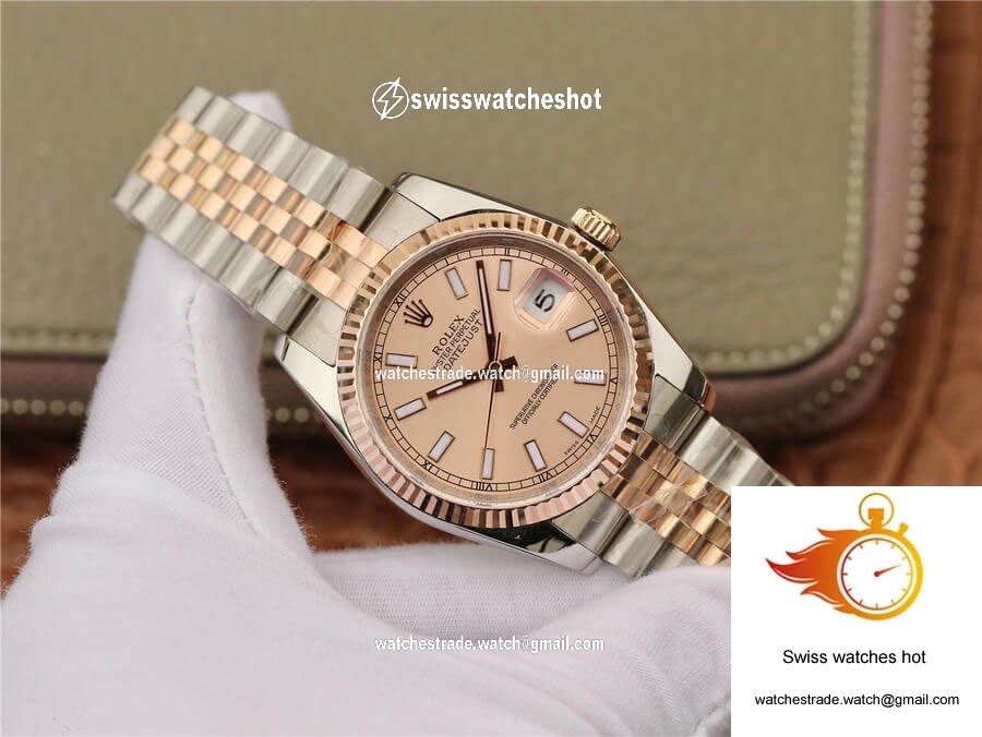Rolex Datejust 116231 36MM GM Factory Rose Gold Pink Dial 2