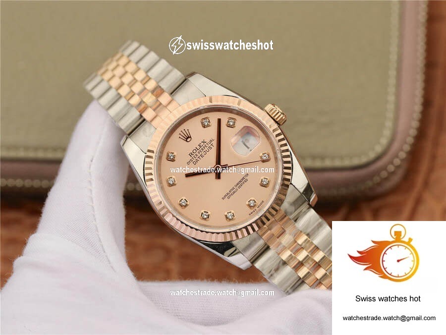 Rolex Datejust 116231 36MM GM Factory Diamond-set Pink Dial 2