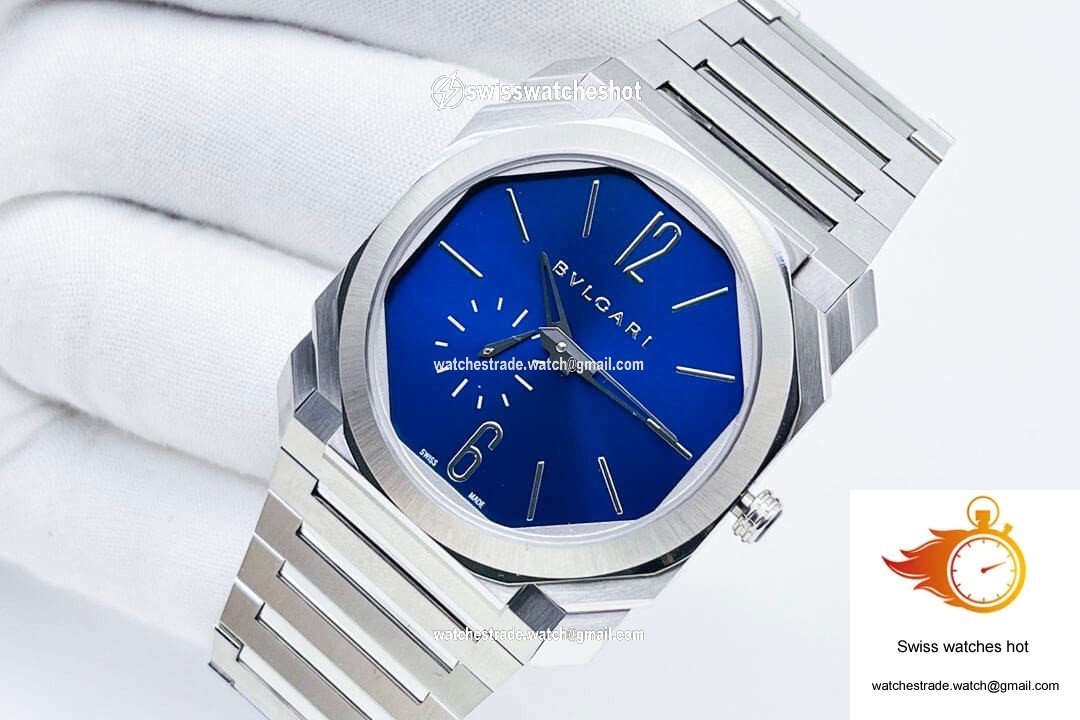Bvlgari Octo Finissimo 103431 BV Factory Stainless Steel Blue Dial 2