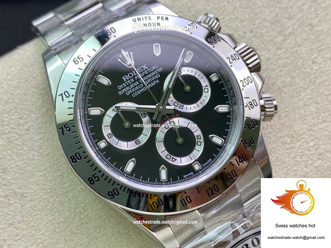 Rolex Cosmograph Daytona 116520 Clean Factory Stainless Steel Bezel 2