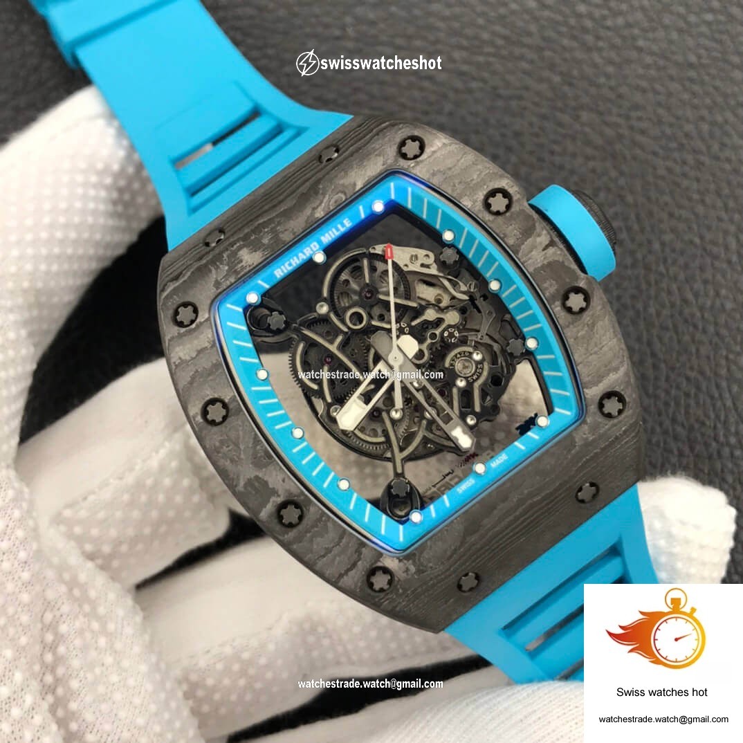 Richard Mille RM055 ZF Factory Blue Rubber Strap 2