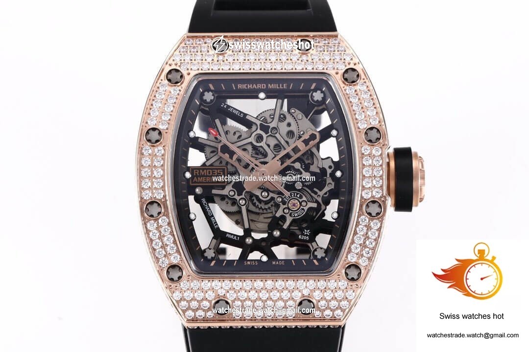Richard Mille RM035 Americas KV Factory Diamond Skeleton Dial 2