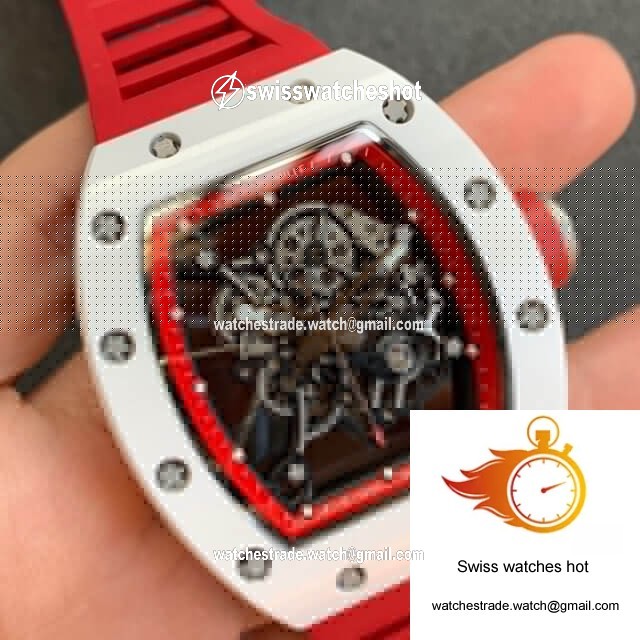 Richard Mille RM055 KV Factory V2 Red Rubber Strap 2
