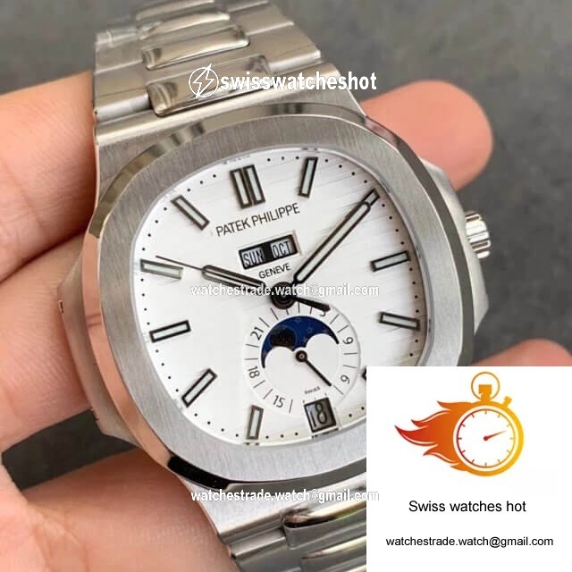 Patek Philippe Nautilus 5726/1A-010 Moonphase GR Factory Stainless Steel Strap 2