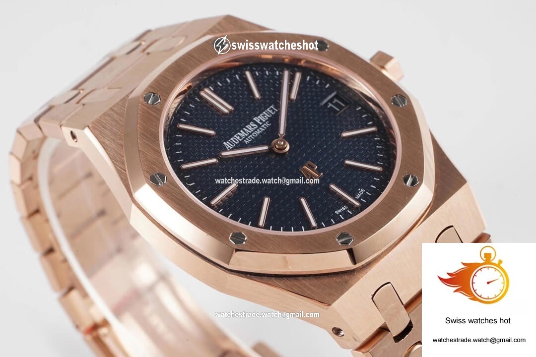 Audemars Piguet Royal Oak 15202OR.OO.1240OR.01 KZ Factory Rose Gold Blue Dial 2