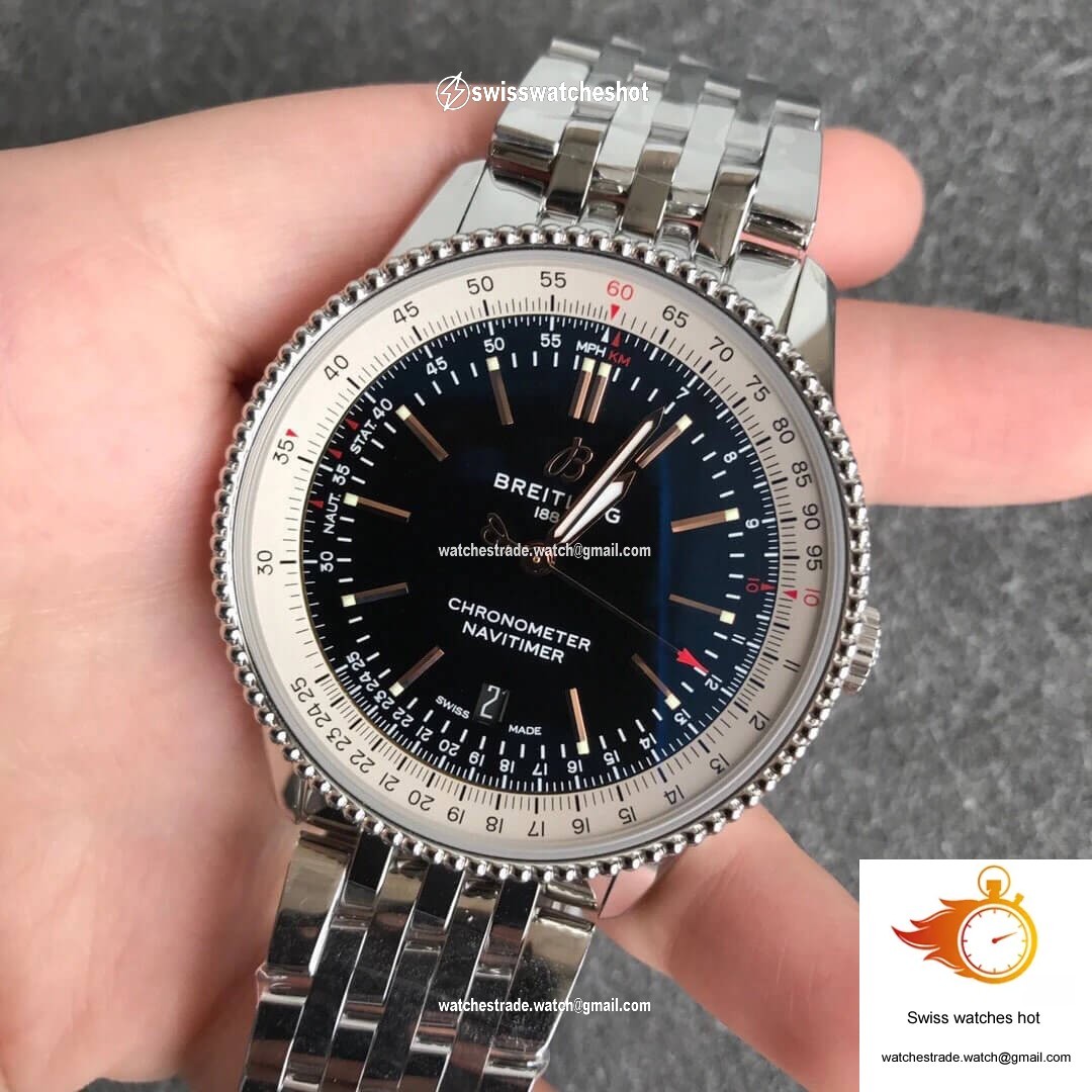 Breitling Navitimer 1 A17326211B1A1 V7 Factory Black Dial 2
