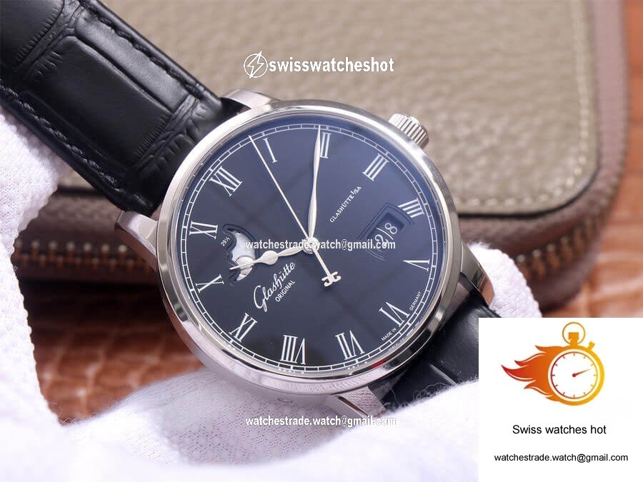 Glashutte Senator Excellence Large Calendar Moon Phase 1-36-04 V9 Factory Blue Dial 2