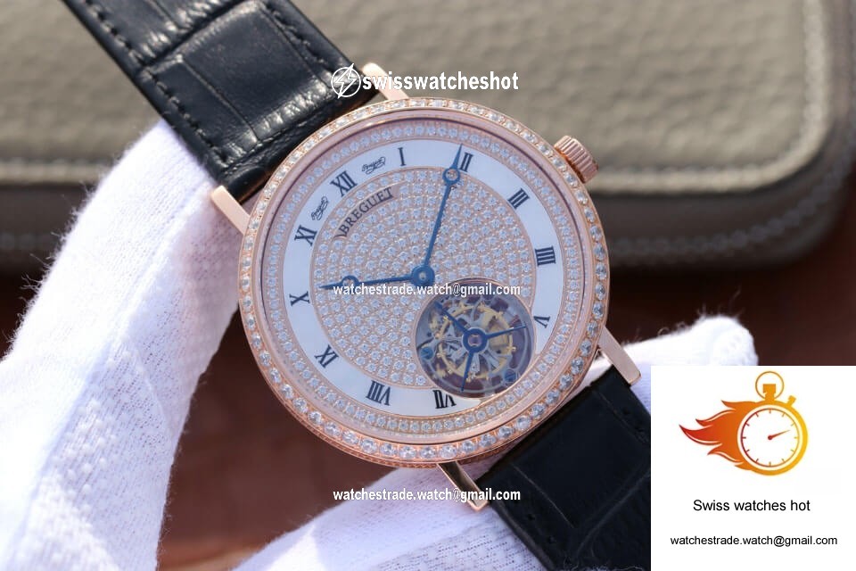 Breguet Classique Ultra-Thin Tourbillon Rose Gold Diamond Dial 2