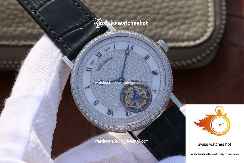 Breguet Classique Ultra-Thin Tourbillon Stainless Steel Diamond Dial 2