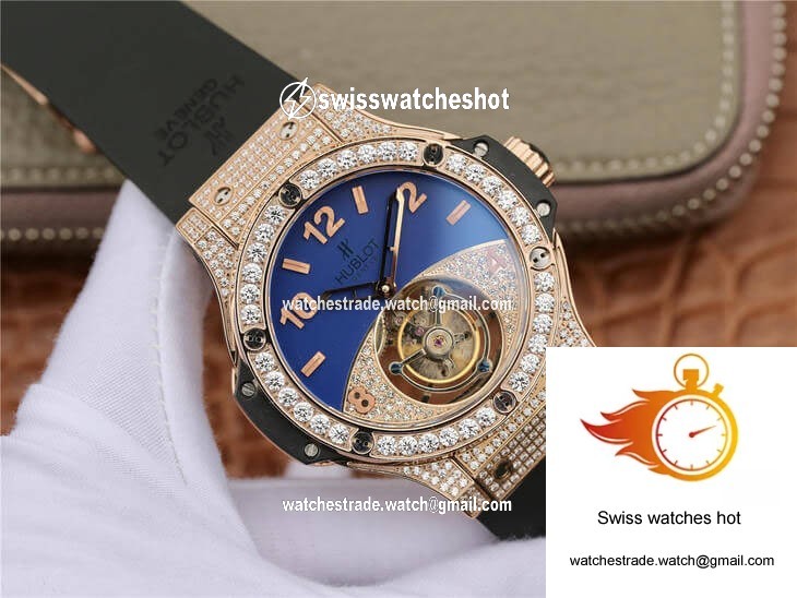 Hublot Big Bang Tourbillon Rose Gold Diamond Dial 2