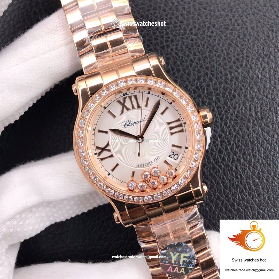 Chopard Happy Diamonds 274808-5004 YF Factory Rose Gold Silver Dial 2