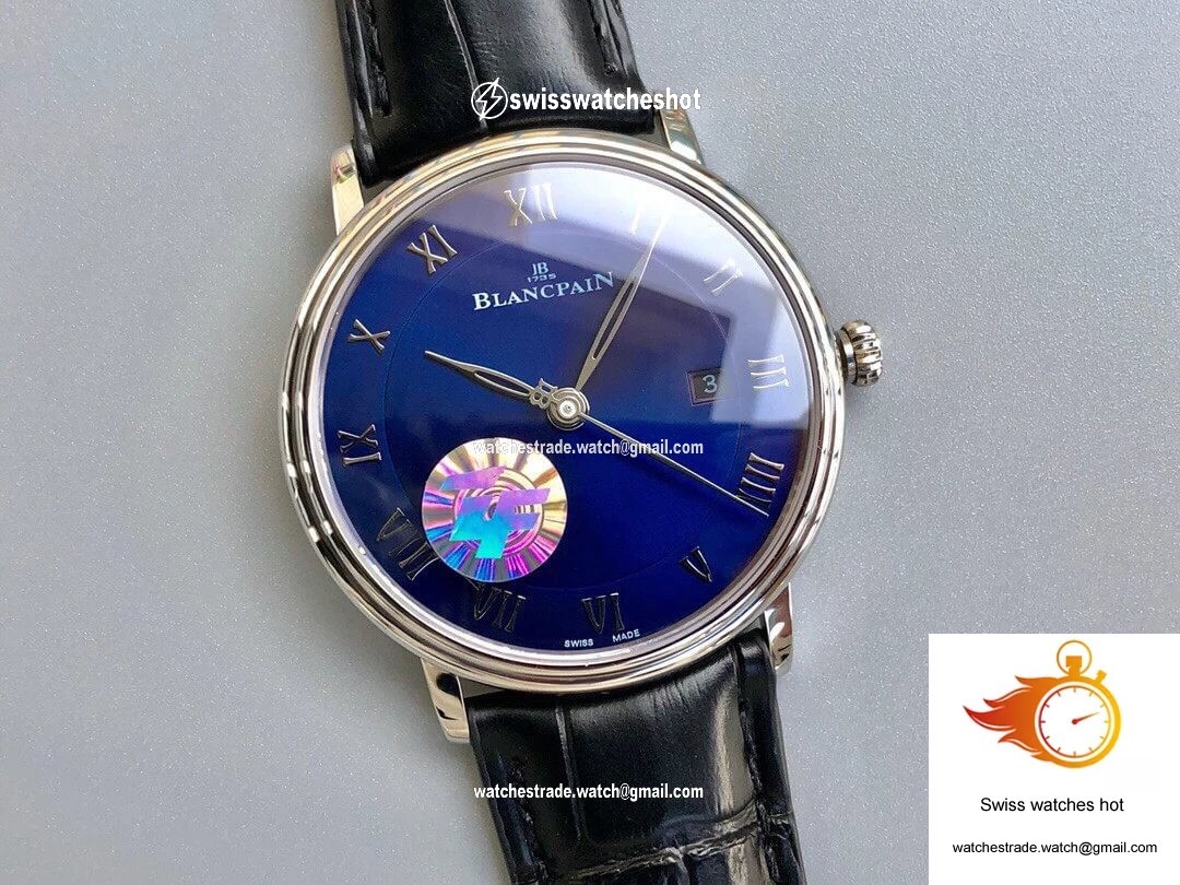 Blancpain Villeret 6551-1127-55B ZF Factory Blue Dial 2