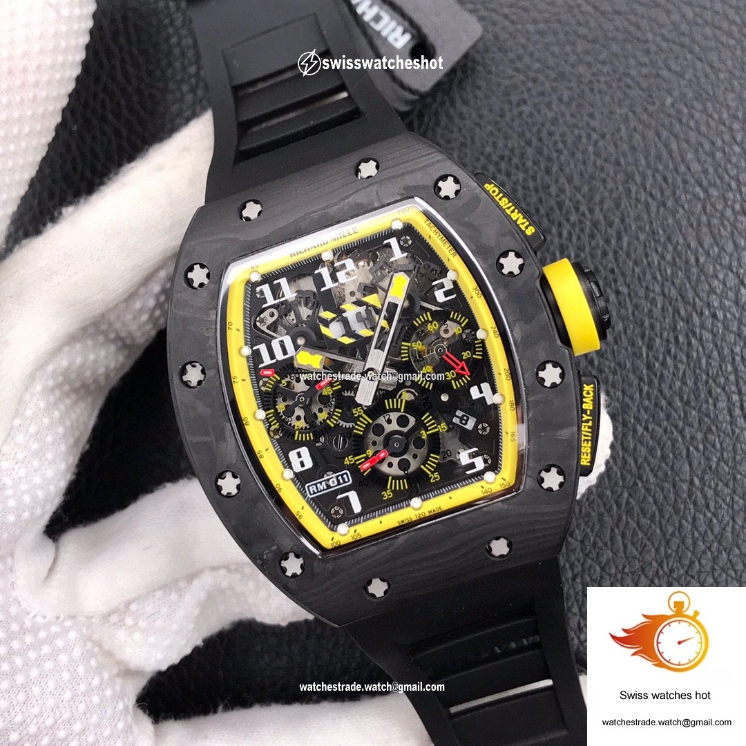 Richard Mille RM-011 KV Factory Forged Carbon Black Strap 2