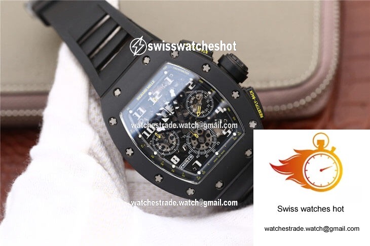 Richard Mille RM-011 KV Factory Carbon Fiber Black Strap 2
